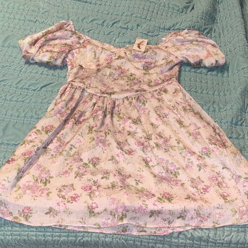 Jessica Simpson Pink Floral Casual Dress